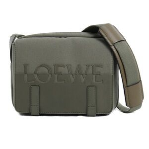 Loewe leather and canvas military xs cross body